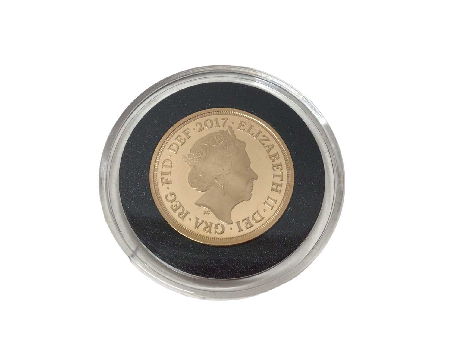G.B. - Gold proof Sovereign Elizabeth II with inscription 'Honi Soit Qui Maly Pense' (N.B. Encapsula - Image 2 of 2