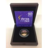 Isle of Man - Gold proof Fifty Pence (Wt. 15.5) coin, celebrating 90 Years of Peter Pan and Great Or