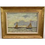 David Macgregor, contemporary, oil on board, Early Morning Sail, Blakeney Harbour, signed, titled ve