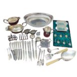 Selection of miscellaneous silver and silver plate