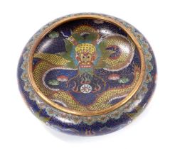 Finely inlaid Chinese cloisonné enamel bowl