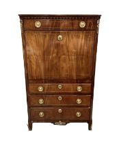 Early 19th century Continental mahogany escritoire