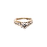 Diamond single stone ring