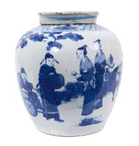 Chinese blue and white bulbous vase