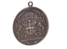 George III type 5 silver London Broker's medal, circa 1801-1815, named to William Morrish, 4cm diame