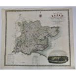 Early 19th century hand coloured engraved map by C & I Greenwood, 'Map of the County of Essex 1831',