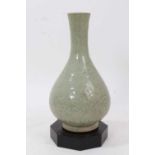 Celadon glazed bottle vase