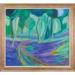 Jeremy Fraser (b.1941) oil on canvas - Spring Woods Freston, circa 2000, signed, titled verso, 93cm