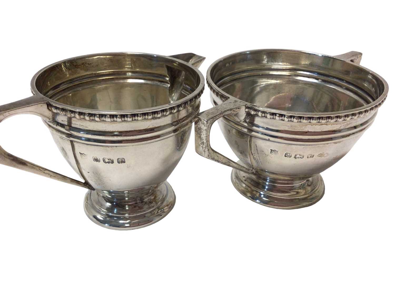 1920s silver three piece teaset - Image 4 of 4