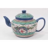 Large Chinese Yixing enamelled teapot