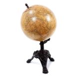 Late 19th/early 20th century French terrestrial table globe, retailed by A. Brown & Sons, Hull and Y