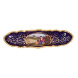 A Flight, Barr and Barr Worcester pen tray, circa 1815-20