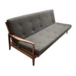 Vintage teak framed sofa bed