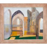 Jeremy Fraser (b.1941) oil on canvas - Leiston Abbey, signed and dated ‘94 verso, 77cm x 91cm, frame