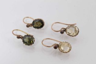 Two pairs of Edwardian earrings