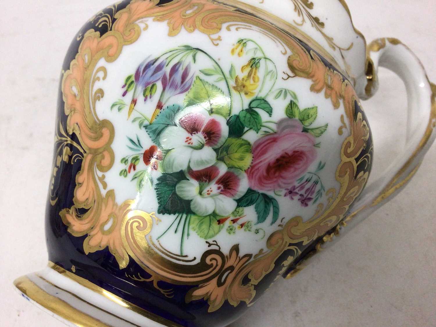 Good quality mid 19th century English porcelain tea set, probably Ridgway, - Image 7 of 7