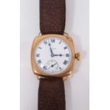 1920s Gentlemen’s gold wristwatch.
