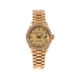 Ladies Rolex 18ct yellow gold DateJust wristwatch
