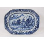 18th century Chinese blue and white platter