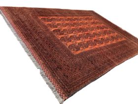 Large gold Afghan carpet,