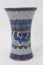 Early 20th century Chinese blue cloisonné enamel vase