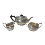 Victorian silver three piece Batchelors teaset