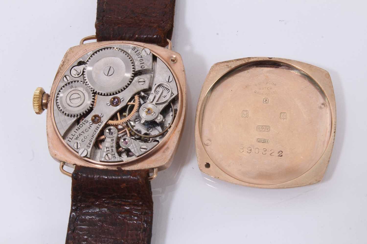 1920s Gentlemen’s gold wristwatch. - Image 4 of 4