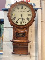 Antique walnut wall clock