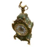French mantel clock in Vernis-Martin and ormolu case
