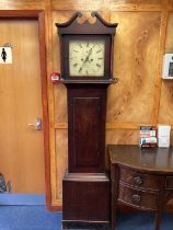 Antique oak longcase clock