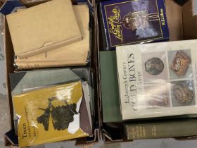 Two boxes of books relating to antiques and collecting