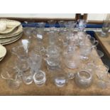 Collection of 19th century glass custard cups, small jugs, etc