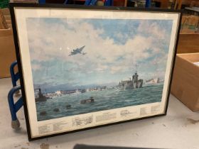 D - Day Overture limited edition print, no. 10 of 500, in glazed frame.
