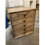 Miniature pine chest of drawers