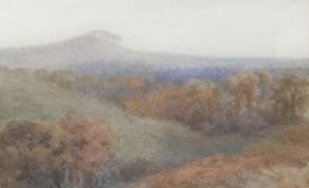 Victor Wyatt Burnand (1868-1940) watercolour - Crooksbury Hill