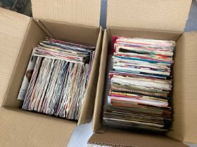 Four boxes of mixed single records including The Cure, Little Richard, Locks-Lee and The Pet Shop Bo