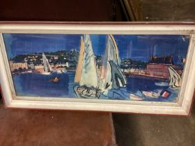 After R .Dufy print of harbour and another print (2)