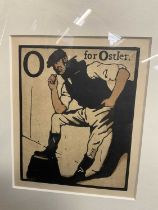 Set of three William Nicholson alphabet prints, together with various other prints and sundries