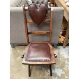 Unusual set of four card chairs and collapsible card table