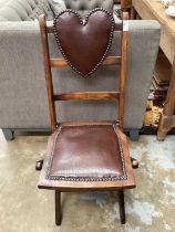 Unusual set of four card chairs and collapsible card table