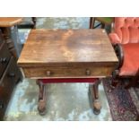 19th century Rosewood card table / sewing table