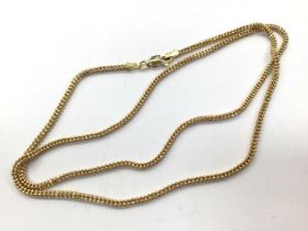 18ct gold beaded link chain, 50cm long