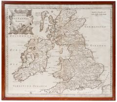 18th Century Britannia Romana engraved map by Robert Morden