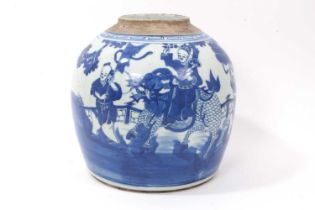 Chinese blue and white porcelain jar