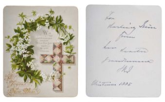 H.M.Queen Victoria Christmas card inscribed to her granddaughter