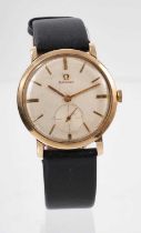 1960s Omega 9ct gold wristwatch with 17 jewel mechanical 510 calibre movement numbered 16438769, the