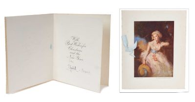 T.R.H. The Princesses Elizabeth & Margaret scarce 1946 signed Christmas card