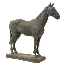 Eric Winters (1921-1968) plaster maquette - Standing horse, 36cm long