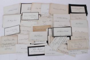 Large collection of early 20th century visiting cards for the great and good of high society