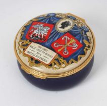 H.M. Queen Elizabeth II Halcyon Days enamel box